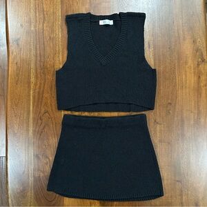 Free People Beach Marsha Knit Sweater Skirt Set Size Large